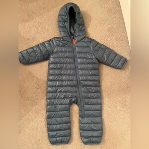 Primary baby puffer snowsuit 12-18 months